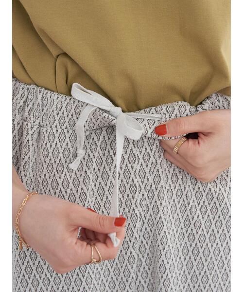 earth music&ecology（アースミュージックアンドエコロジー）の「ジオメトリック柄ジャガードパンツ（その他パンツ・レディース・アイボリー/モカ・FREE）」の20枚目の写真