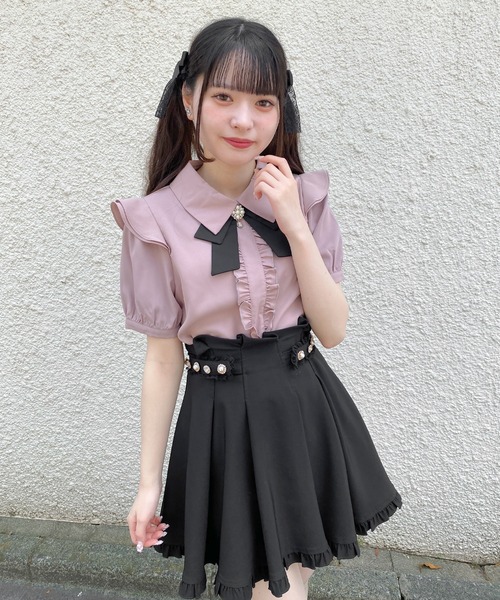 ROJITA（ロジータ）の「飾りリボン付5分袖ブラウス（シャツ/ブラウス 