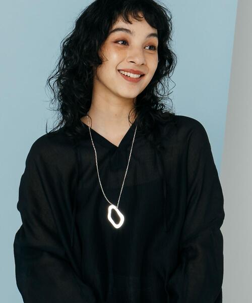 CITEN（シテン）の「＜CITEN＞オーバルモチーフ ネックレス（ネックレス・レディース・ゴールド/シルバー・FREE）」の3枚目の写真