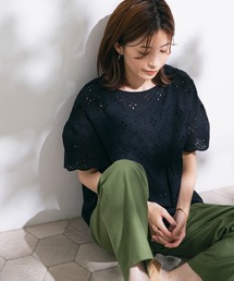 URBAN RESEARCH DOORS | アイレットレースペプラムブラウス(シャツ/ブラウス)