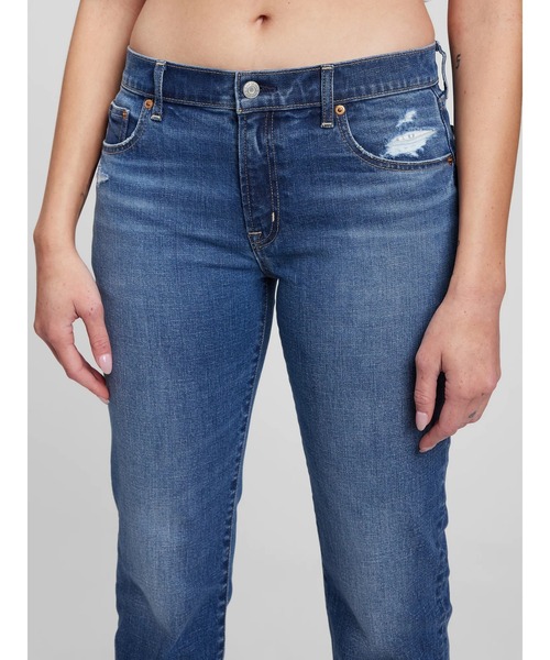 GAP（ギャップ）の「ウォッシュウェル ミッドライズ ガールフレンドデニム（デニムパンツ・レディース・ライトインディゴブルー・23/24/25/26/27/28/29/30）」の9枚目の写真