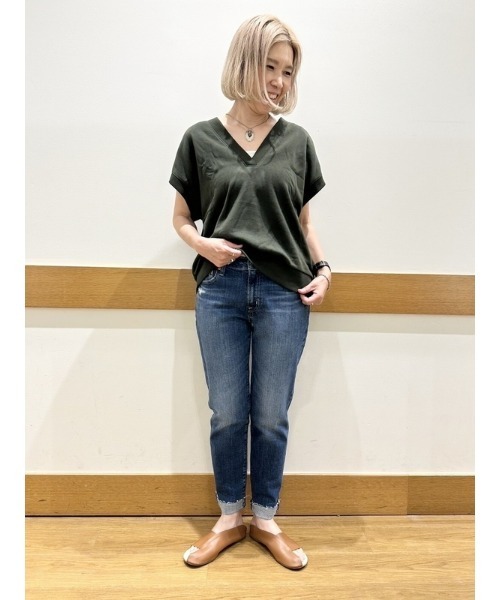 GAP（ギャップ）の「ウォッシュウェル ミッドライズ ガールフレンドデニム（デニムパンツ・レディース・ライトインディゴブルー・23/24/25/26/27/28/29/30）」の22枚目の写真