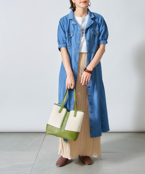 MAISON BREEZE（メゾンブリーズ）の「【MAISON BREEZE】バッグinバッグ付き シンプルPUカラーハンドル2WAYトートバッグ KNF（トートバッグ・レディース・ブラック/ブラウン/グリーン・FREE）」の9枚目の写真