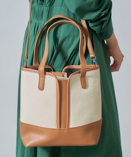 MAISON BREEZE（メゾンブリーズ）の「【MAISON BREEZE】バッグinバッグ付き シンプルPUカラーハンドル2WAYトートバッグ KNF（トートバッグ・レディース・ブラック/ブラウン/グリーン・FREE）」の19枚目の写真