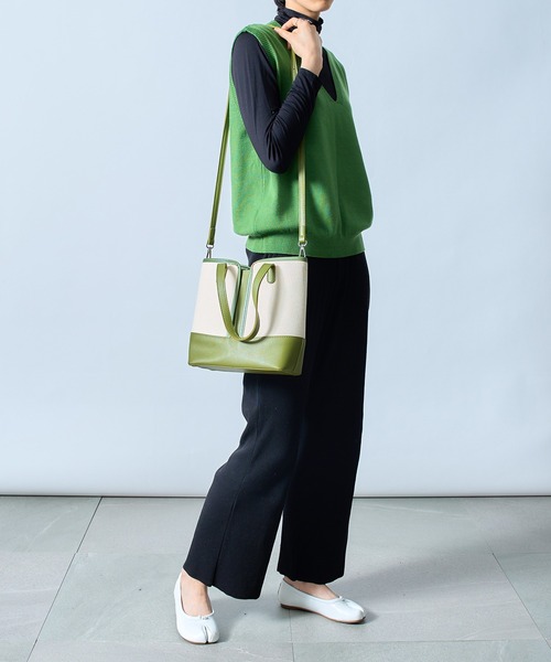 MAISON BREEZE（メゾンブリーズ）の「【MAISON BREEZE】バッグinバッグ付き シンプルPUカラーハンドル2WAYトートバッグ KNF（トートバッグ・レディース・ブラック/ブラウン/グリーン・FREE）」の22枚目の写真