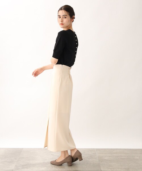 grove（グローブ）の「◆ハイウエストスリットタイトスカート（スカート・レディース・アイボリー/ブラック/ブルー/ダークオレンジ・02/01/04/03）」の7枚目の写真