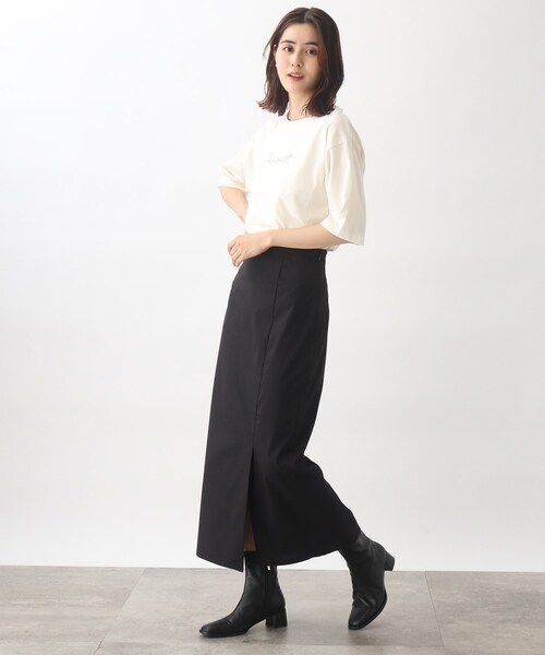 grove（グローブ）の「◆ハイウエストスリットタイトスカート（スカート・レディース・アイボリー/ブラック/ブルー/ダークオレンジ・02/01/04/03）」の11枚目の写真