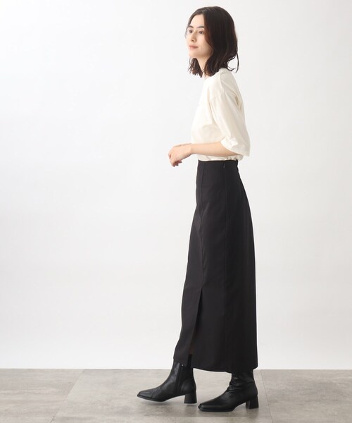 grove（グローブ）の「◆ハイウエストスリットタイトスカート（スカート・レディース・アイボリー/ブラック/ブルー/ダークオレンジ・02/01/04/03）」の12枚目の写真