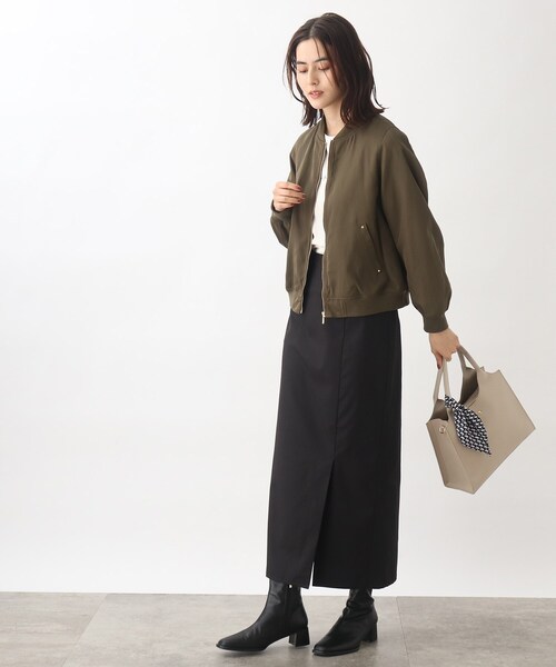 grove（グローブ）の「◆ハイウエストスリットタイトスカート（スカート・レディース・アイボリー/ブラック/ブルー/ダークオレンジ・02/01/04/03）」の14枚目の写真