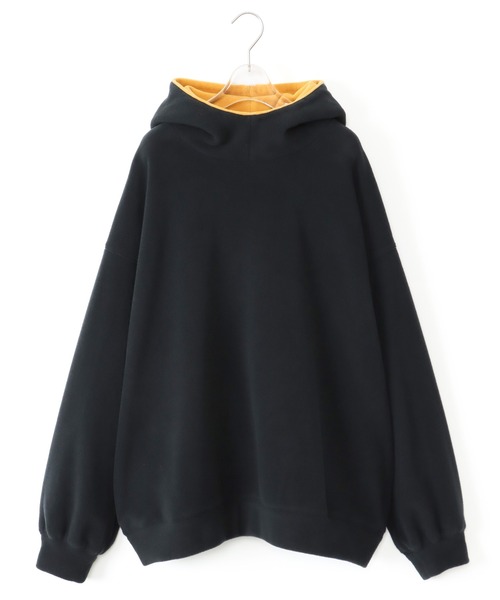 NEONSIGN(ネオンサイン)の「NEONSIGN ネオンサイン / Fleece Ball hoodie フリースボールフーディー ハイネックパーカー / N1596(パーカー・メンズ・ライトグレー/ブラック/ブラック×ブルー/ブラック×イエロー・44/46/48)」の4枚目の写真