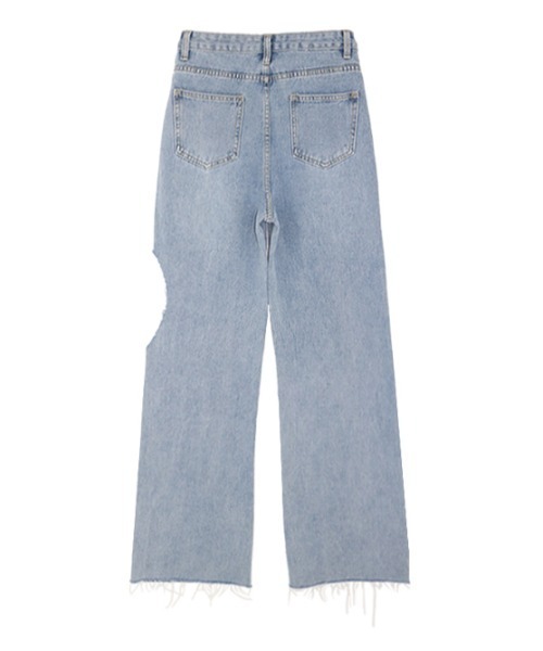 AMAIL(アマイル)の「Over cut denim(デニムパンツ・レディース・ブルー・M/S)」の6枚目の写真