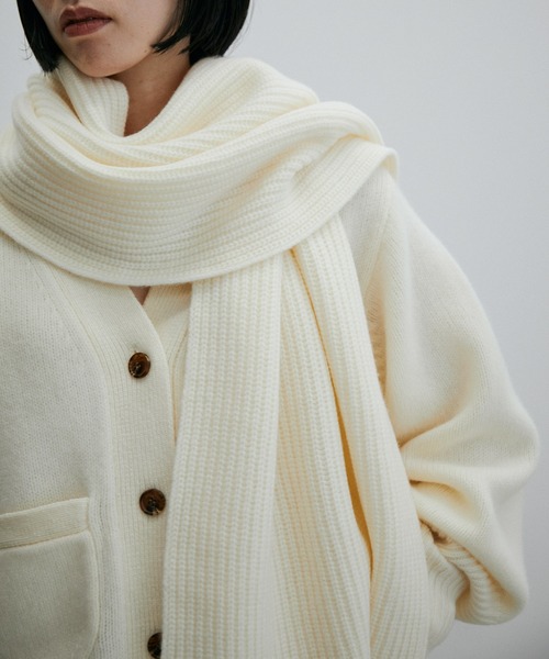 ADAM ET ROPE'(アダムエロペ)の「ウールカシミヤアゼニットストール(ストール/ショール・レディース・グレー/ピンク/クリーム/ホワイト系その他2・FREE)」の7枚目の写真