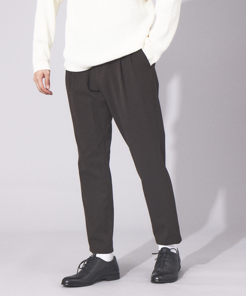 ABAHOUSE（アバハウス）の「ダブルフェイス ジャージー イージーパンツ（その他パンツ・メンズ・チャコールグレー/ブラック/モカ・46/48/50/44）」の2枚目の写真