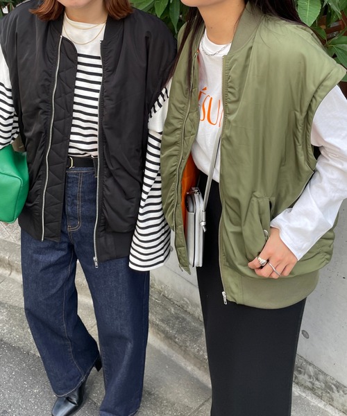 DISCOAT（ディスコート）の「【2WAY】 MA-1（MA-1・レディース・ブラック/カーキ/アイボリー・FREE）」の17枚目の写真