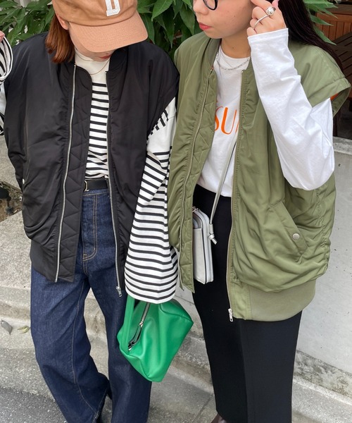DISCOAT（ディスコート）の「【2WAY】 MA-1（MA-1・レディース・ブラック/カーキ/アイボリー・FREE）」の19枚目の写真