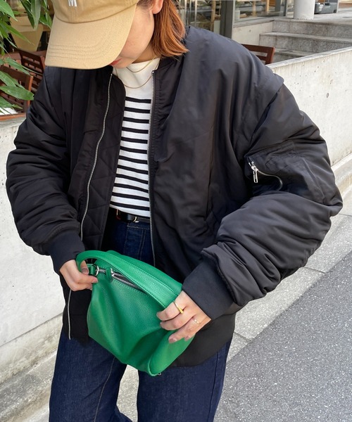 DISCOAT（ディスコート）の「【2WAY】 MA-1（MA-1・レディース・ブラック/カーキ/アイボリー・FREE）」の4枚目の写真