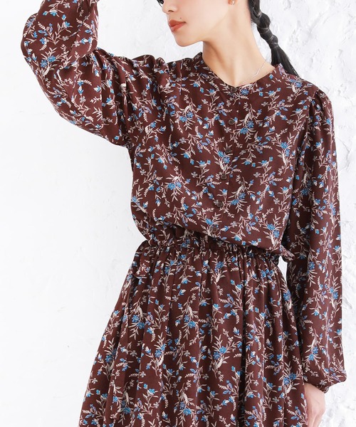 osharewalker(オシャレウォーカー)の「【廃盤】『ニュアンスフラワーワンピース』(ワンピース・レディース・ボルドー/アイボリー/ネイビー・1/2)」の6枚目の写真