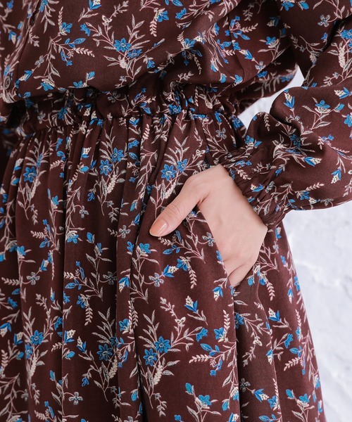 osharewalker(オシャレウォーカー)の「【廃盤】『ニュアンスフラワーワンピース』(ワンピース・レディース・ボルドー/アイボリー/ネイビー・1/2)」の13枚目の写真