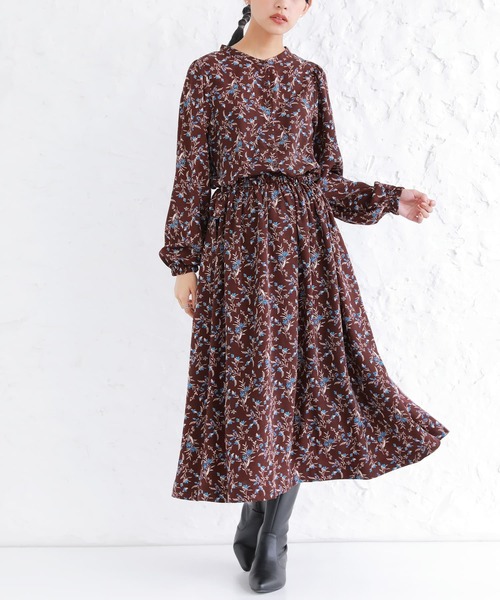 osharewalker(オシャレウォーカー)の「【廃盤】『ニュアンスフラワーワンピース』(ワンピース・レディース・ボルドー/アイボリー/ネイビー・1/2)」の14枚目の写真