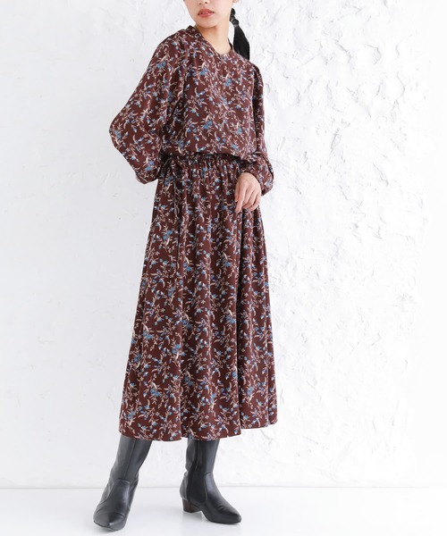 osharewalker(オシャレウォーカー)の「【廃盤】『ニュアンスフラワーワンピース』(ワンピース・レディース・ボルドー/アイボリー/ネイビー・1/2)」の5枚目の写真