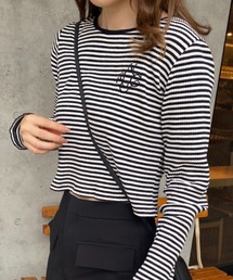 one after another NICE CLAUP | イニシャル刺しゅうテレコトップス(Tシャツ/カットソー)