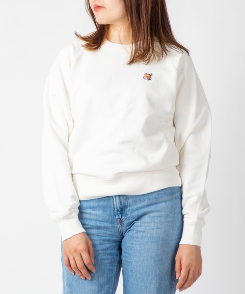 Maison Kitsune(メゾンキツネ)の「MAISON KITSUNE FOX HEAD PATCH ADJUSTED SWEATSHIRT メゾン キツネ フォックスヘッド パッチ ワンポイント スウェット(スウェット・レディース・グレー/ブラック/ネイビー/ナチュラル・MEDIUM/SMALL/X-SMALL)」の4枚目の写真