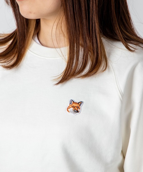 Maison Kitsune(メゾンキツネ)の「MAISON KITSUNE FOX HEAD PATCH ADJUSTED SWEATSHIRT メゾン キツネ フォックスヘッド パッチ ワンポイント スウェット(スウェット・レディース・グレー/ブラック/ネイビー/ナチュラル・MEDIUM/SMALL/X-SMALL)」の16枚目の写真
