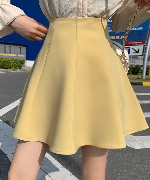 meJane(ミージェーン)の「ハイウエストパネルフレアーミニスカート【ZOZOTOWN限定】(スカート・レディース・ブラック/アッシュブラウン/マスタード/スモークピンク・M/L)」の15枚目の写真