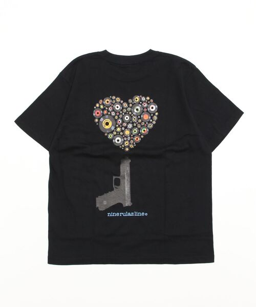 NINE RULAZ LINE（ナインルーラズライン）の「ナインルーラーズ [Nine Rulaz] - ピース オーバー ガン 半袖 Tシャツ [Peace Over Gun Tee]（Tシャツ/カットソー・メンズ・ホワイト/ブラック/スモークピンク・LARGE/X-LARGE/MEDIUM/XX-LARGE）」の13枚目の写真