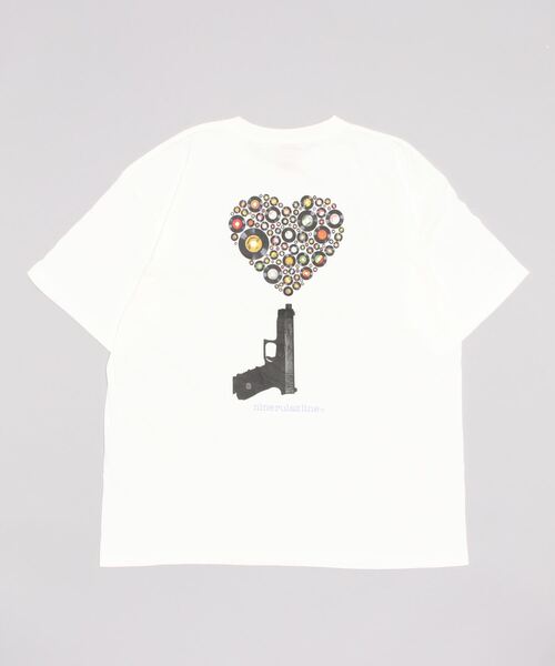 NINE RULAZ LINE（ナインルーラズライン）の「ナインルーラーズ [Nine Rulaz] - ピース オーバー ガン 半袖 Tシャツ [Peace Over Gun Tee]（Tシャツ/カットソー・メンズ・ホワイト/ブラック/スモークピンク・LARGE/X-LARGE/MEDIUM/XX-LARGE）」の14枚目の写真