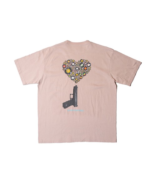 NINE RULAZ LINE（ナインルーラズライン）の「ナインルーラーズ [Nine Rulaz] - ピース オーバー ガン 半袖 Tシャツ [Peace Over Gun Tee]（Tシャツ/カットソー・メンズ・ホワイト/ブラック/スモークピンク・LARGE/X-LARGE/MEDIUM/XX-LARGE）」の3枚目の写真