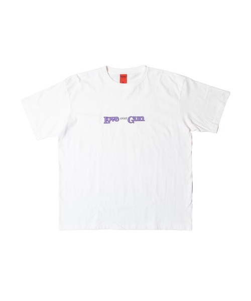 NINE RULAZ LINE（ナインルーラズライン）の「ナインルーラーズ [Nine Rulaz] - ピース オーバー ガン 半袖 Tシャツ [Peace Over Gun Tee]（Tシャツ/カットソー・メンズ・ホワイト/ブラック/スモークピンク・LARGE/X-LARGE/MEDIUM/XX-LARGE）」の4枚目の写真