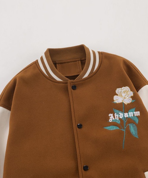 HOOK（フック）の「【HOOK】アメカジワッペン刺繍スタジャンジャケット・フラワーシリーズ（スタジャン・メンズ・ブラウン系その他/グリーン/ブラック系その他/ブラウン/ブラック/グレー・M/L/XL）」の13枚目の写真