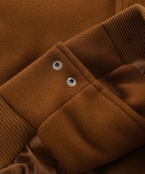 HOOK（フック）の「【HOOK】アメカジワッペン刺繍スタジャンジャケット・フラワーシリーズ（スタジャン・メンズ・ブラウン系その他/グリーン/ブラック系その他/ブラウン/ブラック/グレー・M/L/XL）」の20枚目の写真