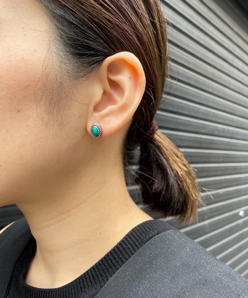 VIVIFY（ビビファイ）の「ピアス/ネイティブ/カボションストーン（ピアス（片耳用）・メンズ・ホワイト系その他/ブラック/ターコイズブルー/ワインレッド/スモークグレー/ブラウン系その他/グリーン/クリア・FREE）」の14枚目の写真