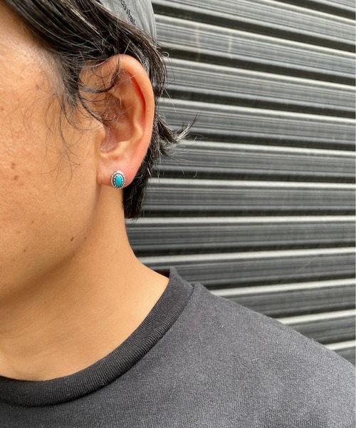 VIVIFY（ビビファイ）の「ピアス/ネイティブ/カボションストーン（ピアス（片耳用）・メンズ・ホワイト系その他/ブラック/ターコイズブルー/ワインレッド/スモークグレー/ブラウン系その他/グリーン/クリア・FREE）」の12枚目の写真