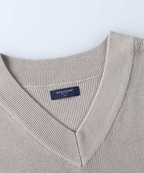 BACK NUMBER(バックナンバー)の「【BACK NUMBER】Vネックニットベスト(ベスト・メンズ・ブラック/ライトベージュ/グリーン・L/XL/M)」の8枚目の写真