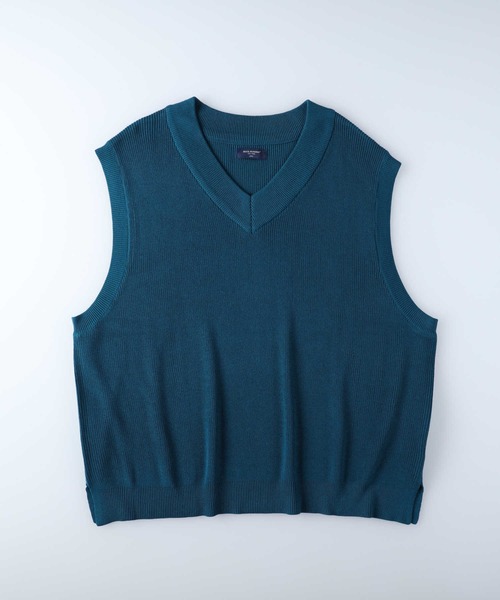 BACK NUMBER(バックナンバー)の「【BACK NUMBER】Vネックニットベスト(ベスト・メンズ・ブラック/ライトベージュ/グリーン・L/XL/M)」の14枚目の写真