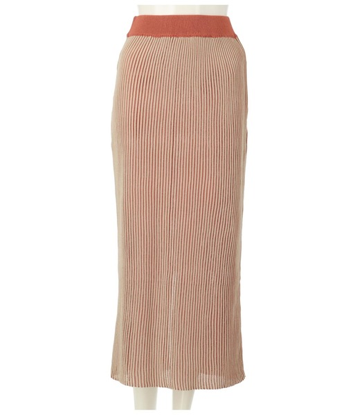 anap mimpi（アナップミンピ）の「プレーティングストレートニットスカート（スカート・レディース・ブラック/テラコッタ・FREE）」の8枚目の写真