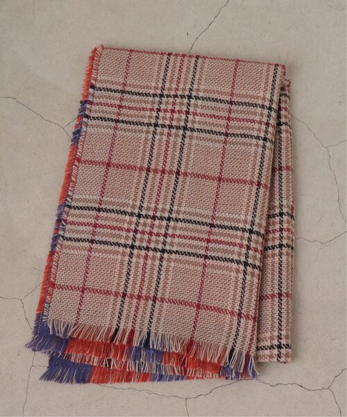 DOUBLE NAME(ダブルネーム)の「リバーシブルチェックマフラー(マフラー・レディース・ブラック/オレンジ/ブルー・FREE)」の10枚目の写真