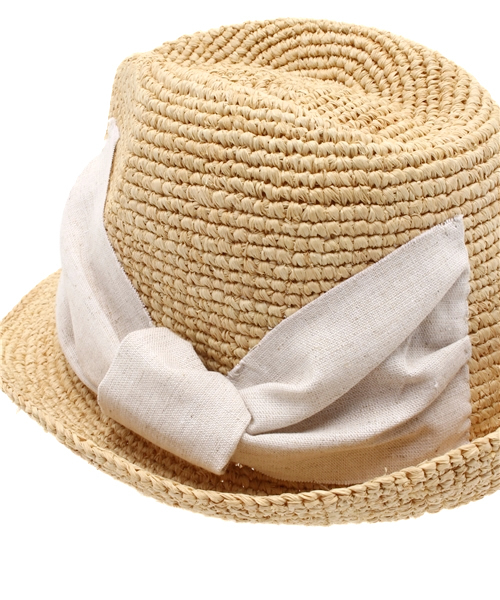 Khaju（カージュ）の「control freak:リボンハット（ハット・レディース・ベージュ/ブルー・ONE SIZE）」の10枚目の写真