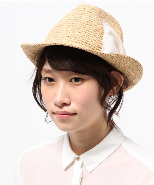 Khaju（カージュ）の「control freak:リボンハット（ハット・レディース・ベージュ/ブルー・ONE SIZE）」の3枚目の写真