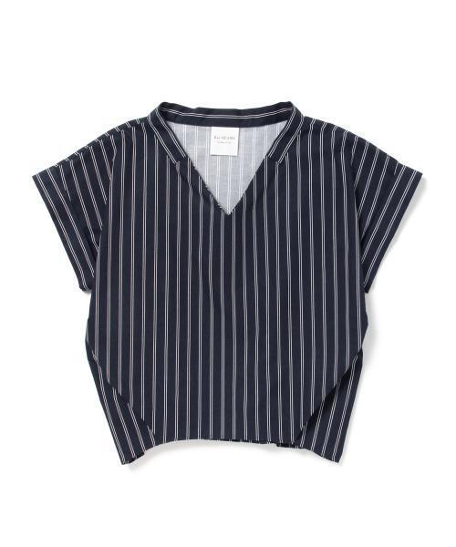 Ray BEAMS（レイビームス）の「Ray BEAMS / ストライプ Vネックプルオーバー（シャツ/ブラウス・レディース・ホワイト/ネイビー・ONE SIZE）」の18枚目の写真