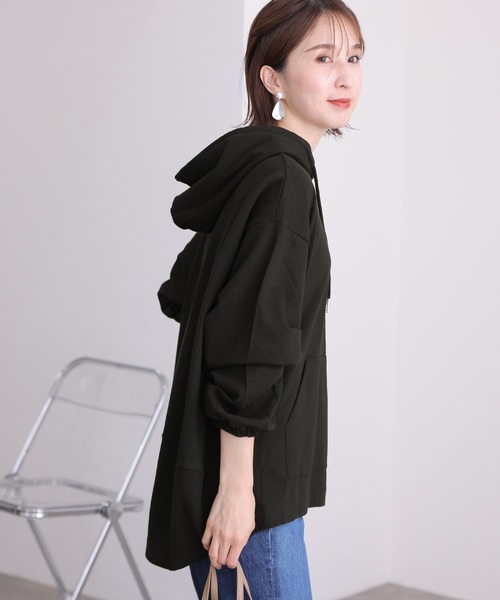 セール】ミニ裏毛ヒップカバーパーカー（パーカー）｜ElegChic