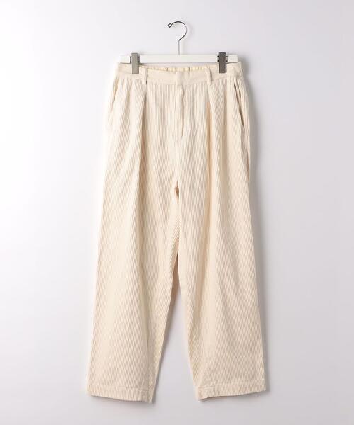 green label relaxing（グリーンレーベルリラクシング）の「Morley コール 1プリーツ テーパード パンツ（その他パンツ・メンズ・オフホワイト/ダークブラウン・L/S/M）」の22枚目の写真