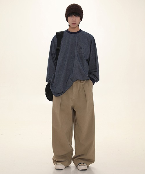 MASONPRINCE(メイソンプリンス)の「ワイドシルエット1タックコットンパンツ XXK4145【MASONPRINCE】(その他パンツ・メンズ・ベージュ/ブルー/ダークグリーン/ブラウン・L/M/S)」の9枚目の写真