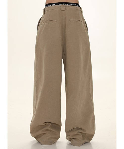 MASONPRINCE(メイソンプリンス)の「ワイドシルエット1タックコットンパンツ XXK4145【MASONPRINCE】(その他パンツ・メンズ・ベージュ/ブルー/ダークグリーン/ブラウン・L/M/S)」の13枚目の写真