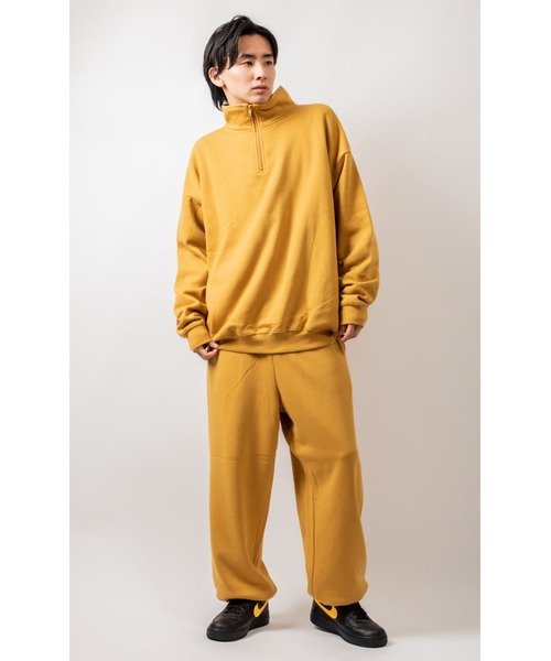 Beno(ビーノ)の「TCソフト裏起毛 オーバーシルエット ハーフジップトレーナー(スウェット・メンズ・マスタード/ロイヤルブルー/ネイビー/ホワイト/グリーン/グレー/グレイッシュベージュ/ブラック・M/L/XL)」の20枚目の写真