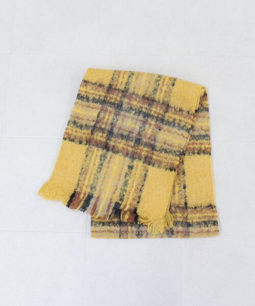 fredy emue（フレディエミュ）の「【QUIOC/キオック】モヘア混チェックマフラー（マフラー・レディース・グリーン系その他/イエロー系その他/ホワイト系その他2・FREE）」の6枚目の写真
