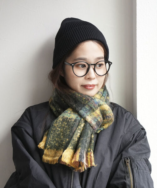 fredy emue（フレディエミュ）の「【QUIOC/キオック】モヘア混チェックマフラー（マフラー・レディース・グリーン系その他/イエロー系その他/ホワイト系その他2・FREE）」の15枚目の写真